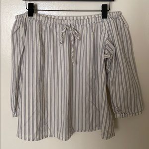 Madewell Stripped Off the Shoulder Top